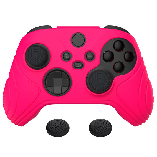 eXtremeRate PlayVital Samurai Edition Anti-slip Controller Grip Silicone Skin for Xbox Core Controller  Ergonomic Protective Case Cover for Xbox Series S/X Controller w/Thumb Grips - Bright Pink