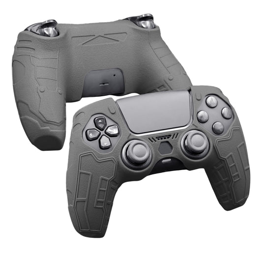 Luck&Link Tactical Skin Grip Cover for PS5 Controller  Anti-Slip Tactical Style | Silicone Protective Cove (Cement Gray)