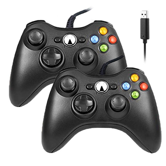 Reiso Xbox 360 Controller - 7.2 ft USB Wired PC Controller for Xbox 360 & PC - Black