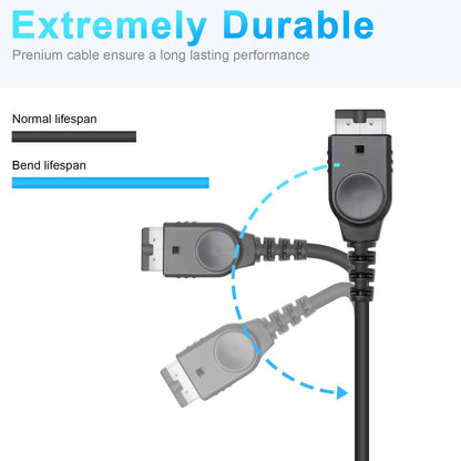 Finera Charger for Gameboy Advance SP - AC Adapter, 5.2V 450mAh, Black, Compatible with Nintendo DS, Wall Travel Power Supply