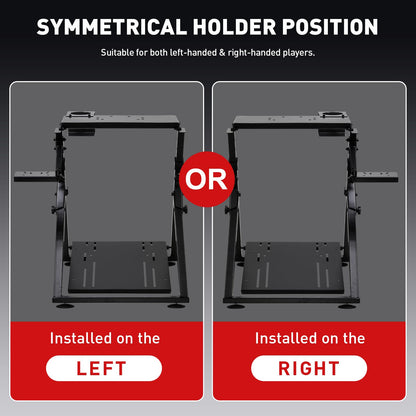 GTPLAYER Sim Racing Wheel Stand Cockpit for Logitech G25 G27 G29 G920 G923 Thrustmaster T330TS - Deep Black, Model DF-GT-S04