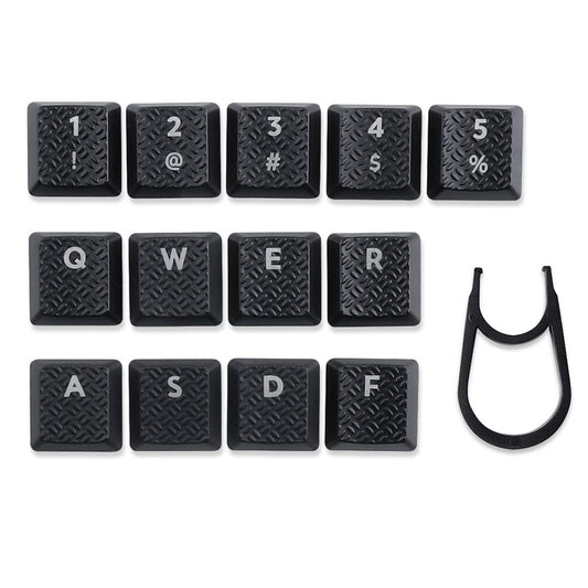 Texture Tactility Backlit 13 keycaps Replacement for GL Tactile Switch Logit G813/G815/G913/G915 TKL RGB Mechanical Gaming Keyboard (Black 13keys)