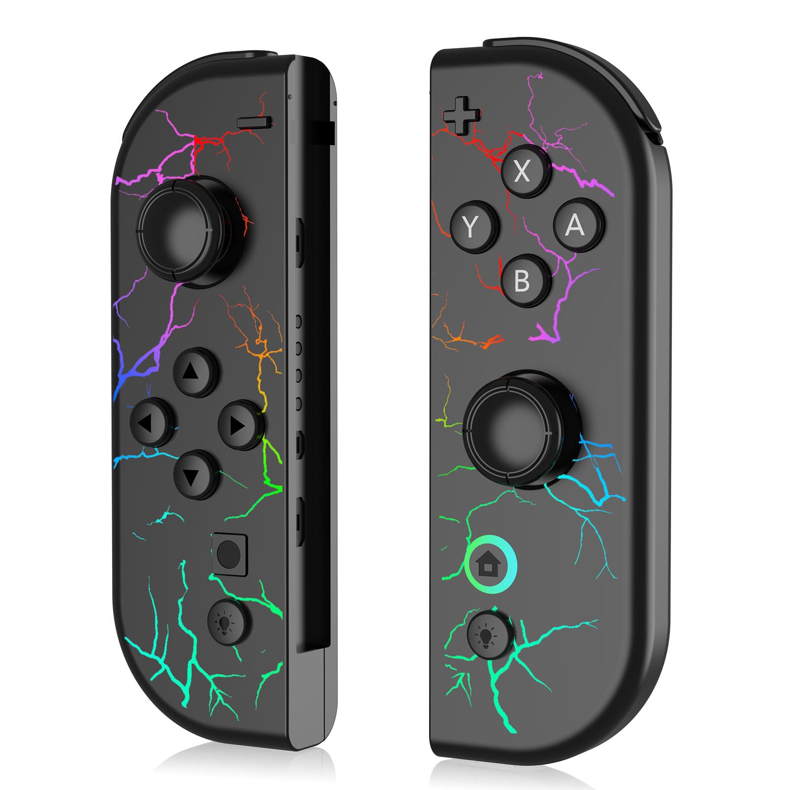 Kvkdiir Wireless Switch Controller - Dual Vibration, 6-Axis Gyro, 5.8*5*1.3 IN, Lightning Color, Model SDFG020401