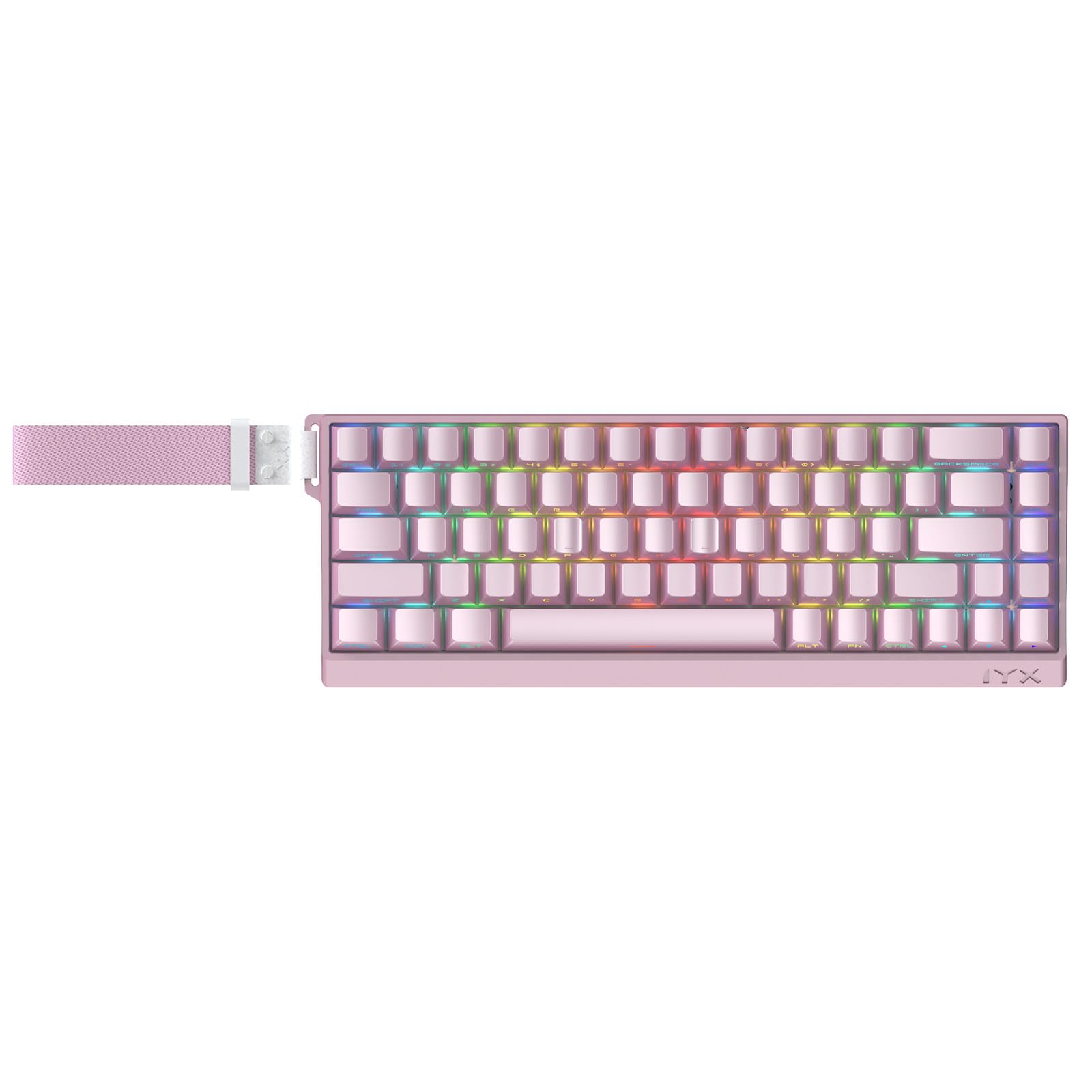 IROK MU68 Ultra Rapid Trigger Magnetic Switch Keyboard  Zero Dead Zone  Hot Swapped RGB Programmable  RT 0.01mm 8K  Low Latency Wired Gaming Keyboard for Win/Mac Gamer-Pink