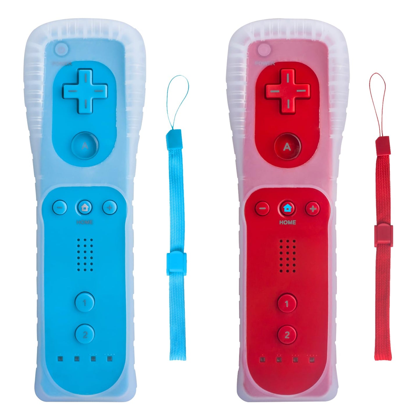 TechKen 2 Pack Wii Controller with Silicone Case and Wrist Strap  Remote for Wii Wii U