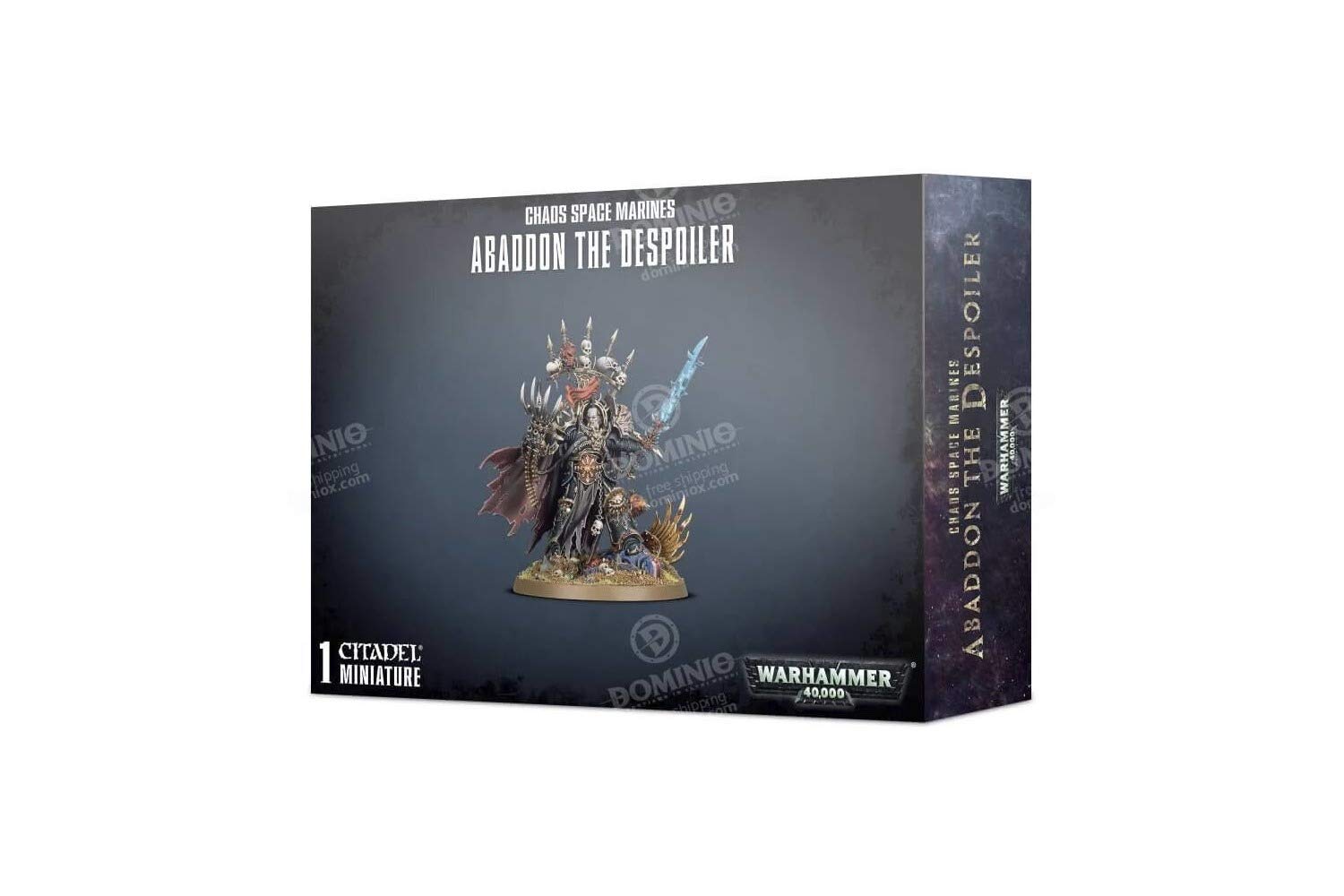 Games Workshop Warhammer 40,000 Chaos Space Marines Abaddon The Despoiler, Medium, Gray, Plastic, Model 99120102101