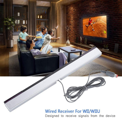 143 Wii Sensor Bar - Original IR Signal Ray Wired Receiver with Stand for Nintendo Wii/WiiU, Model 143y7pagfwgh4