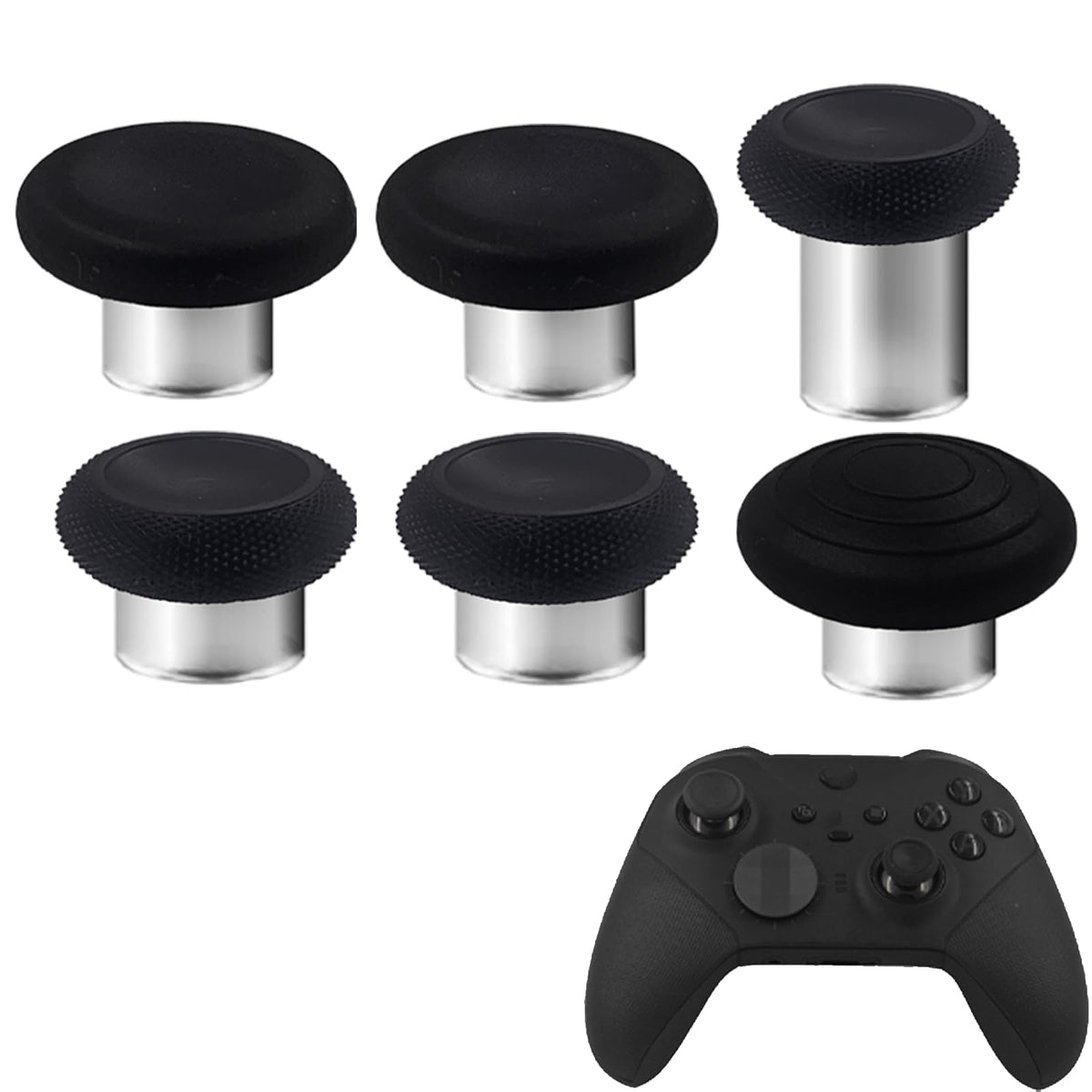 6 in 1 Replacement Thumbsticks for Xbox fine design 2 Core Controller Swap Magnetic Joysticks for Xbox One fine design Series 2 Controller Replacement Parts for Xbox fine design Controller(Black)