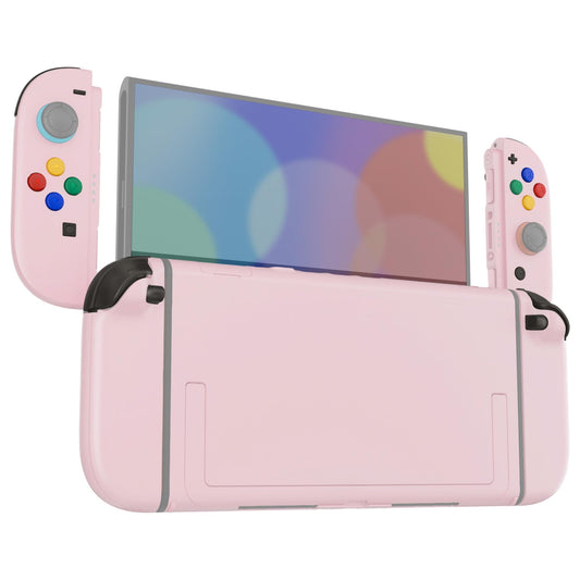 eXtremeRate DIY Replacement Shell Buttons for Nintendo Switch 2  Full Set Rear Back Plate Controller Housing with Button for Switch2 Handheld Console & Joycon 2 - Deluxe Version - Cherry Blossoms Pink