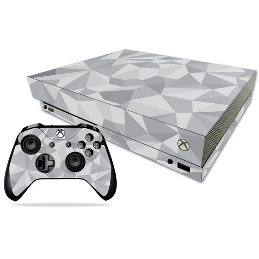 MIGHTY SKINS Xbox One X Skin - Gray Polygon | Durable Vinyl Decal Wrap, Easy to Apply & Remove | Model: MIXBONXCMB-Gray Polygon