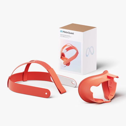Meta Quest 3 Facial Interface & Head Strap - Blood Orange, Model 899-00629-01