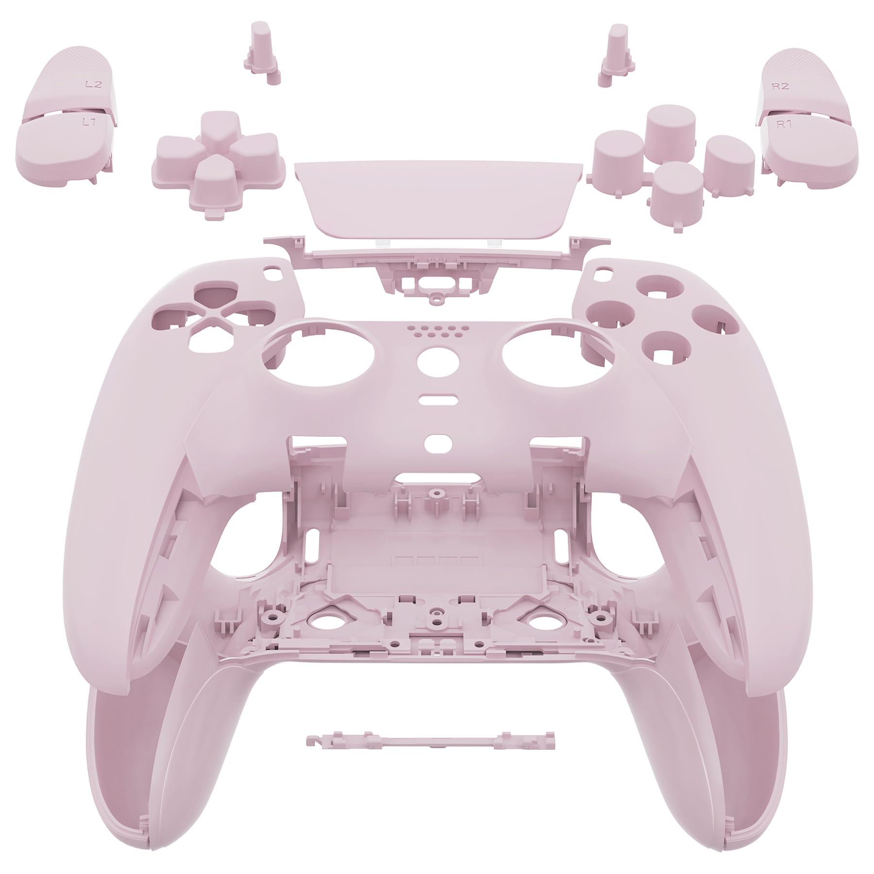 eXtremeRate Full Set Shell with Buttons Compatible with p s 5 Edge Controller  Cherry Blossoms Pink Replacement Decorative Trim Shell Front Back Plates Compatible with p s 5 Edge Controller