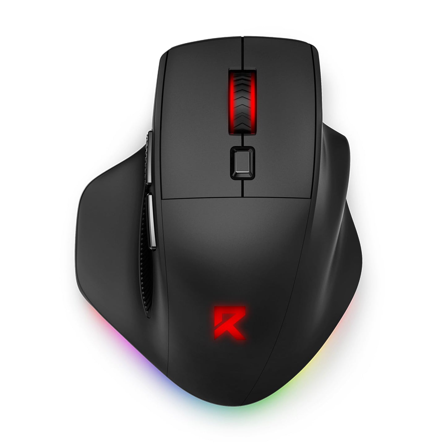 Redragon Large Wireless Gaming Mouse for Big Hands  Tri-Modes 2.4G/Bluetooth/Wired Rechargeable Ergo RGB Mouse with 2 Side Buttons  12800 DPI  6 Backlit Modes  Programmable Macro Gamer Mouse