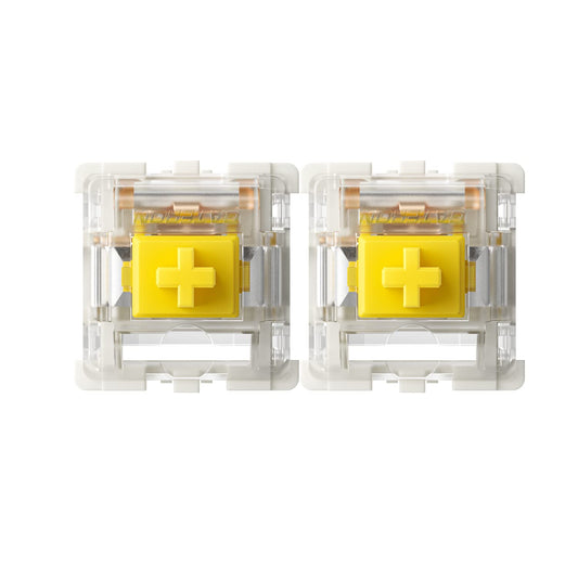 kutethy Gateron G Yellow Pro Switches, Pre-lubed 3pin RGB SMD Linear, 72 PCS, Yellow for Gaming Mechanical Keyboards