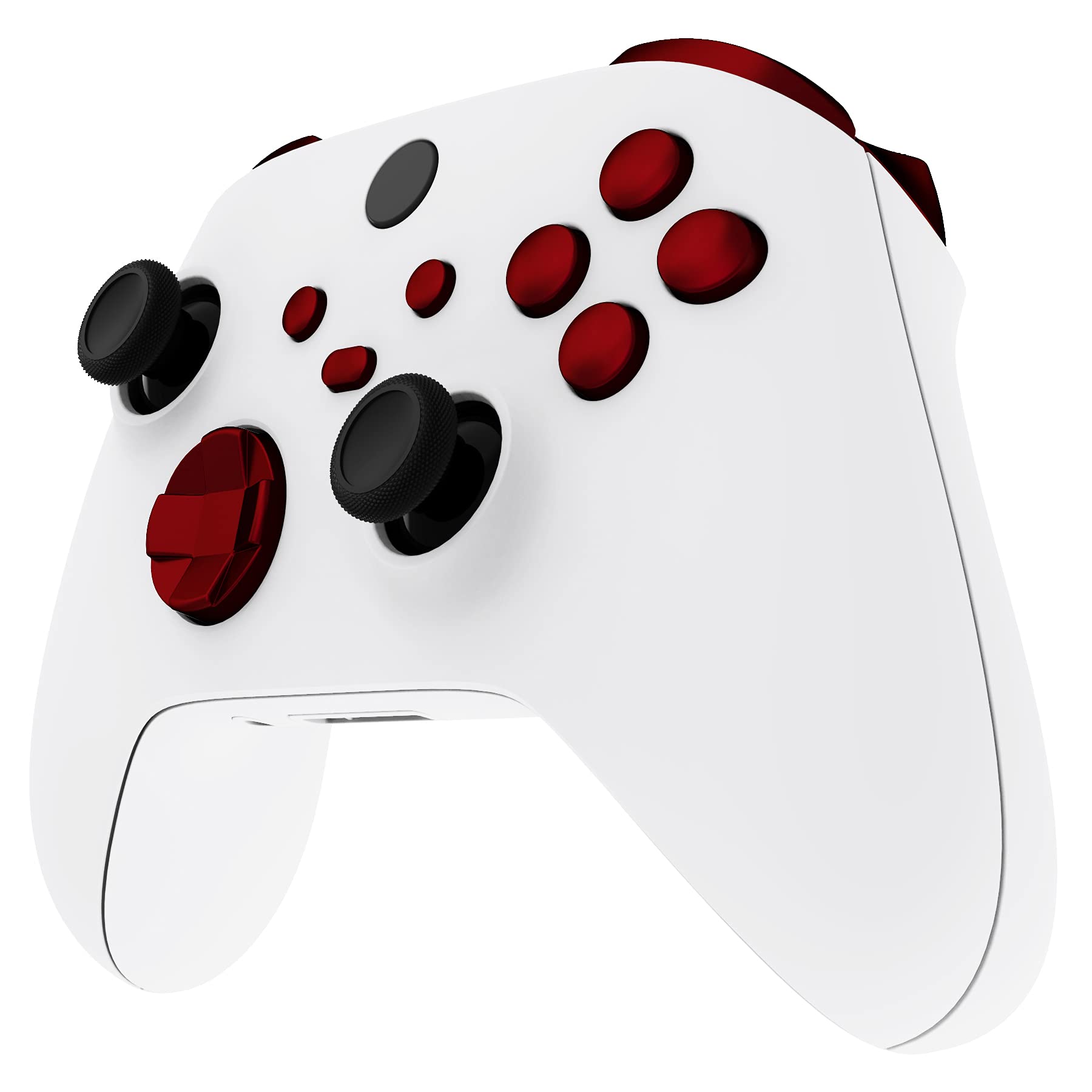 eXtremeRate No Letter Imprint Custom Full Set Buttons for Xbox Series X & S Controller  Replacement Accessories Bumpers Triggers Dpad ABXY Keys Parts for Xbox Core Wireless Controller - Scarlet Red
