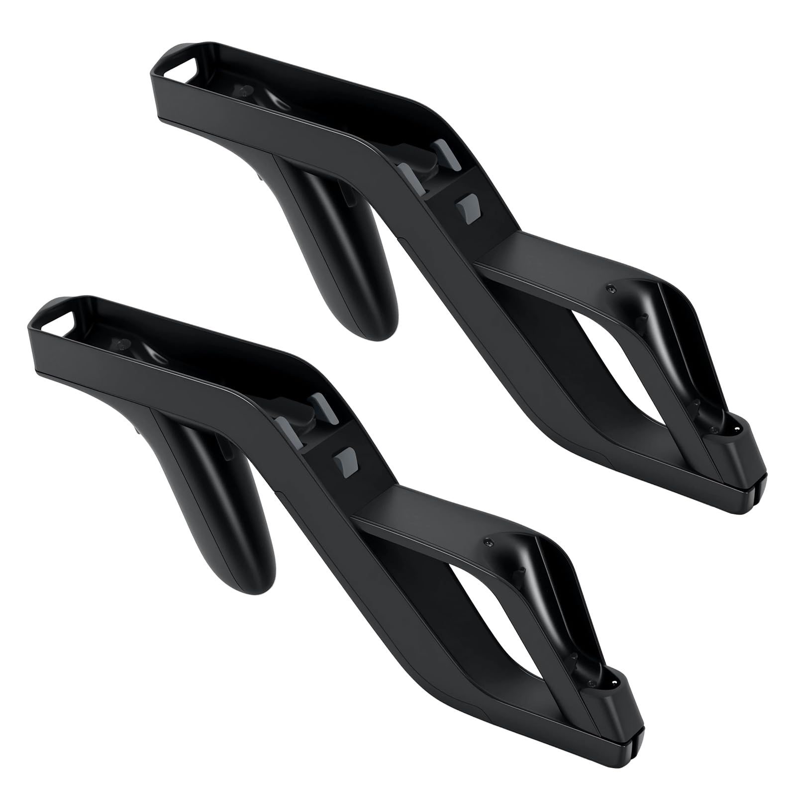 EuroBird Shooting Game Wii u Zapper tool Grip-suitable for Nintendo Wii Nunchuk Wireless Remote Controller (Black Set of 2) & Nintendo Hunting toy blaster for Wii Accessories