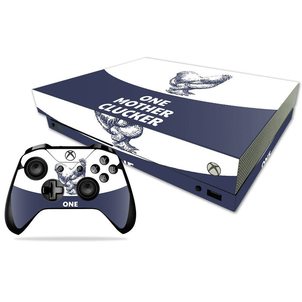 MIGHTY SKINS Xbox One X Combo Skin - Unique One Mother Clucker Vinyl Decal, Easy to Apply & Remove, Made in the USA