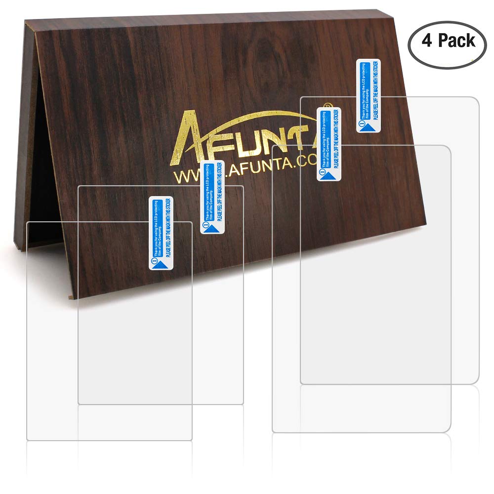 AFUNTA Screen Protector for New 3DS XL - 4 Pcs Tempered Glass & HD Clear PET Film, 3DSXL Accessory