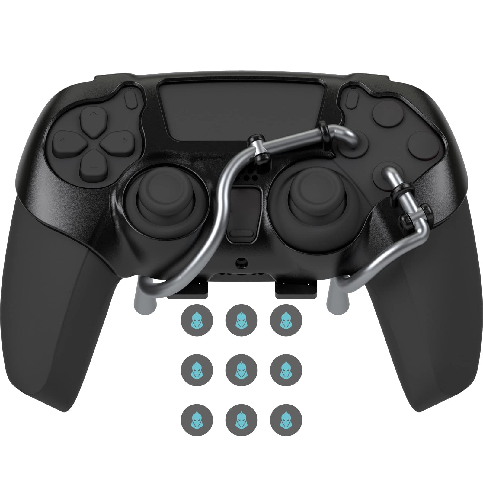 EXknight Leverback V2 Paddles Attachment  Back Buttons Adapter for PS5 Controller | Fit with Thumb Grips (Black)