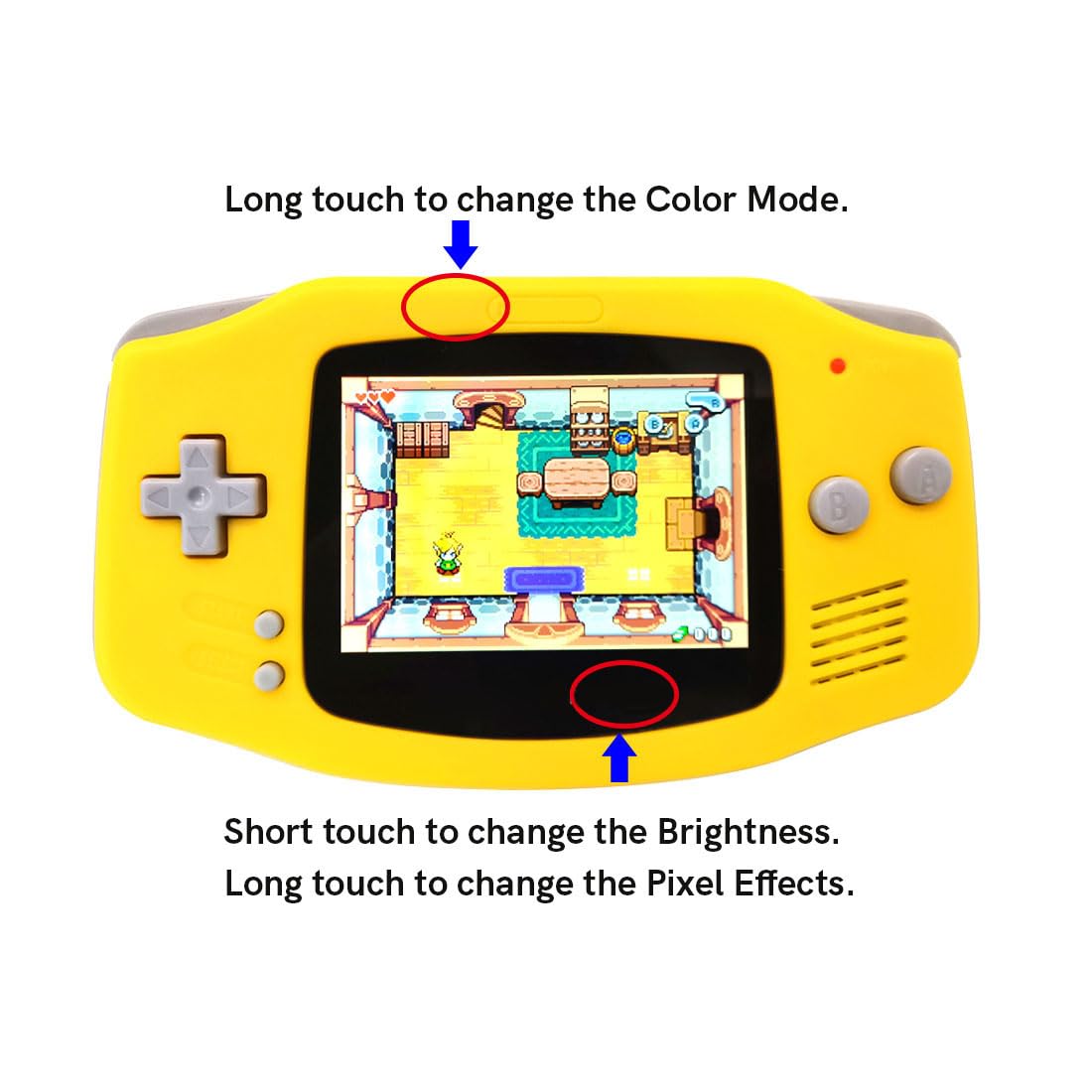 HISPEEDIDO GBA LCD Replacement Kit - 3.0" Backlight IPS Screen, Touch Control, Black