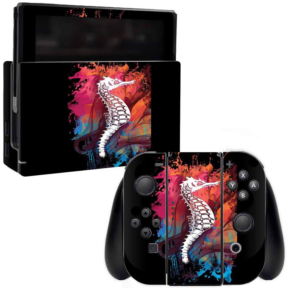 MightySkins Skin Compatible with Nintendo Switch - Sea Colors | Protective, Durable, and Unique Vinyl Decal wrap Cover | Easy to