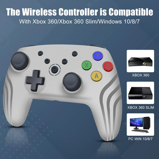 ADHJIE Wireless Controller - Grey Color, Ergonomic Design for Ultimate Gaming Experience