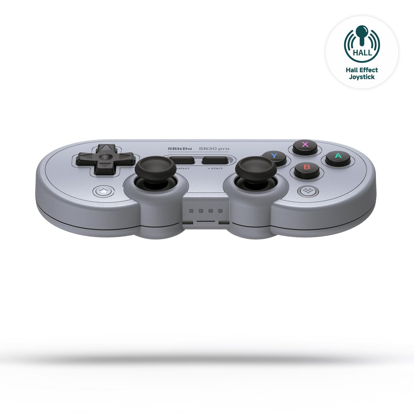 8Bitdo Sn30 Pro Wireless Controller - Hall Effect Joystick, Gray Edition for Switch, PC, Steam Deck, iOS, and Android