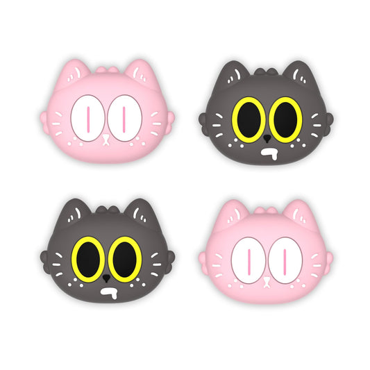 PlayVital Thumb Grips for Nintendo Switch 2 | Kawaii Silicone Joystick Caps (4-Pack) - Cute Accessories Animal Design Thumbstick Covers for Joycon 2 - Moonlight Cat