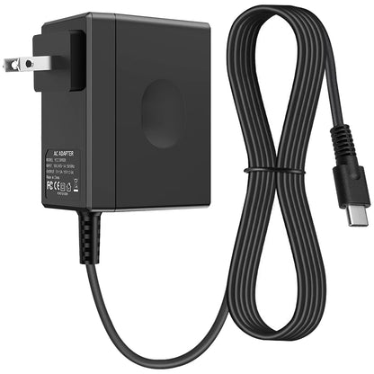 ENGFYADSY Charger for Nintendo Switch/OLED/Lite, 15V 2.6A Fast Charging, Black, 5FT Cable, Model WY500150