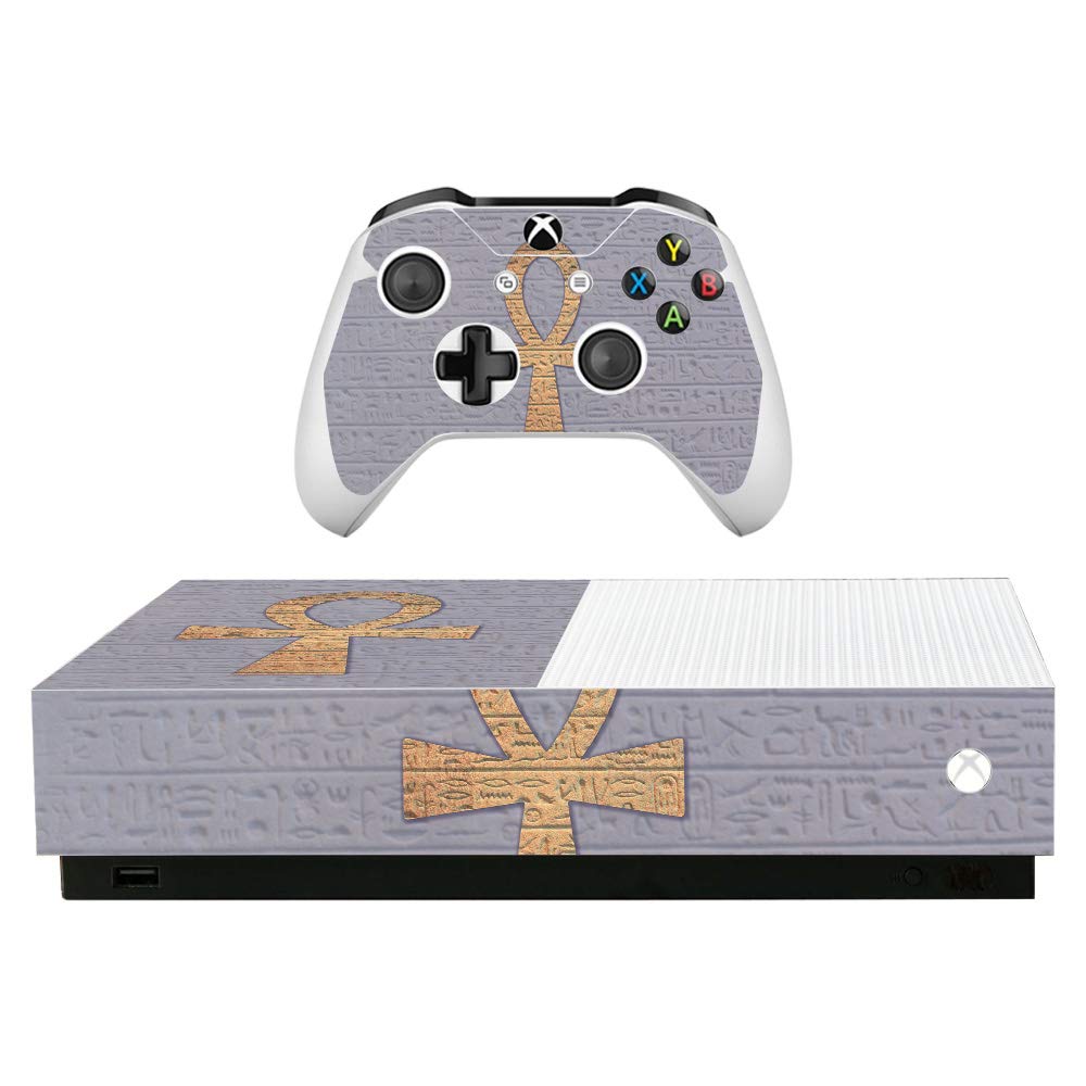 MightySkins Skin for Microsoft Xbox One S All-Digital Edition - Ankh | Protective  Durable  and Unique Vinyl Decal wrap Cover | Easy to Apply  Remove  and Change Styles | Made in The USA