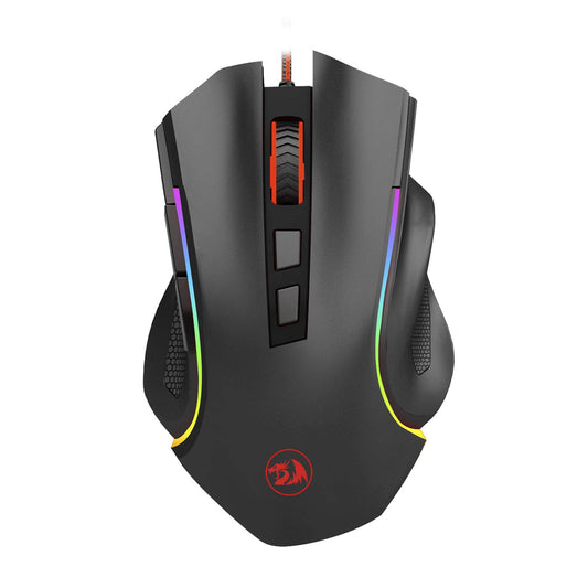 Redragon M602 Gaming Mouse - Ergonomic Wired RGB, 7200 DPI, 9 Programmable Buttons, Black