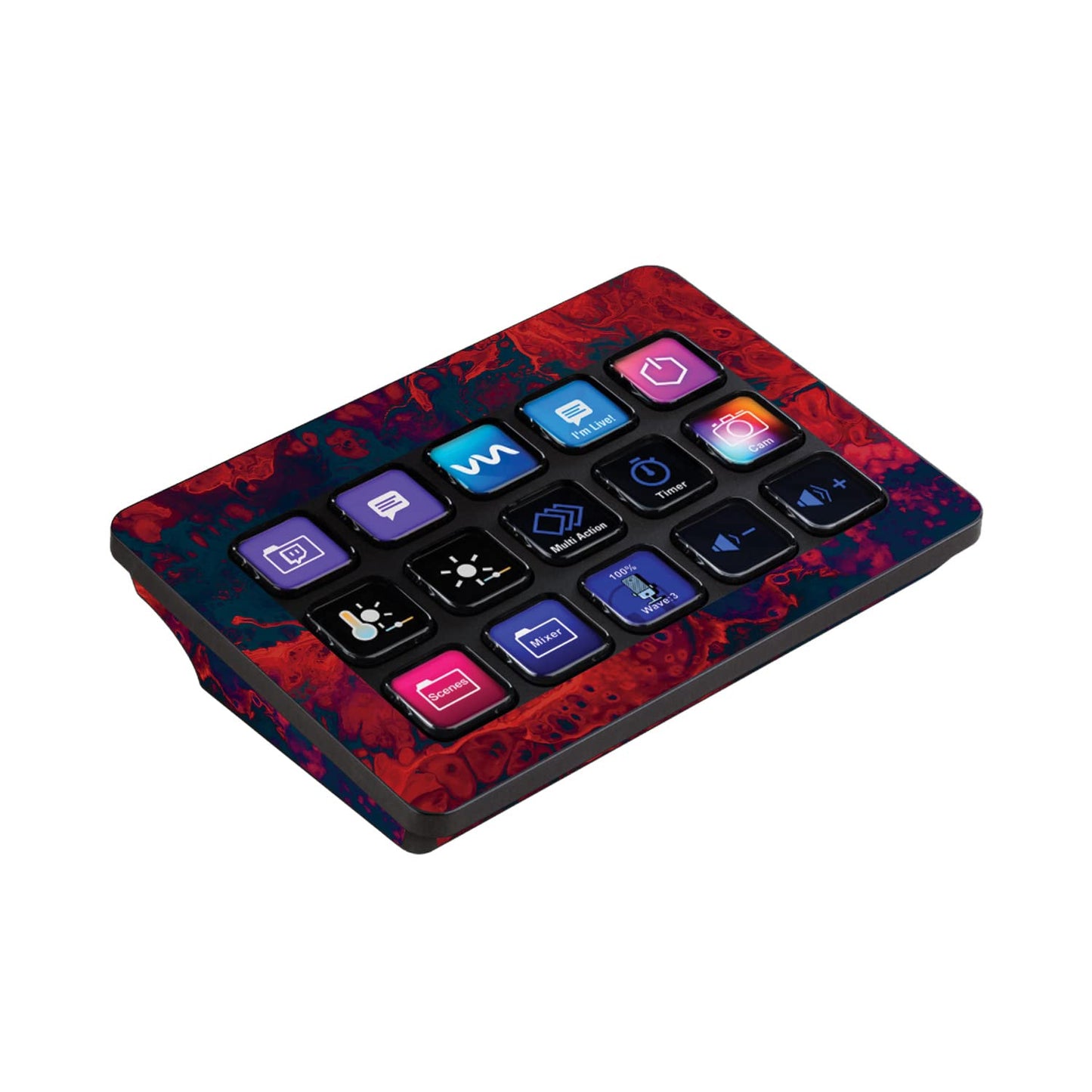 MightySkins Skin Compatible with Elgato Stream Deck MK.2 - Fiery Flow | Protective  Durable  and Unique Vinyl Decal wrap Cover | Easy to Apply  Remove  and Change Styles | Made in The USA