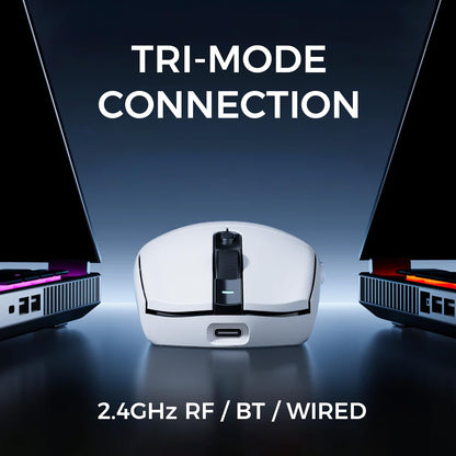 MCHOSE G3 Wireless Gaming Mouse - 12K DPI, Tri-Mode Connection, Black, 64g, 130 Hours Battery Life