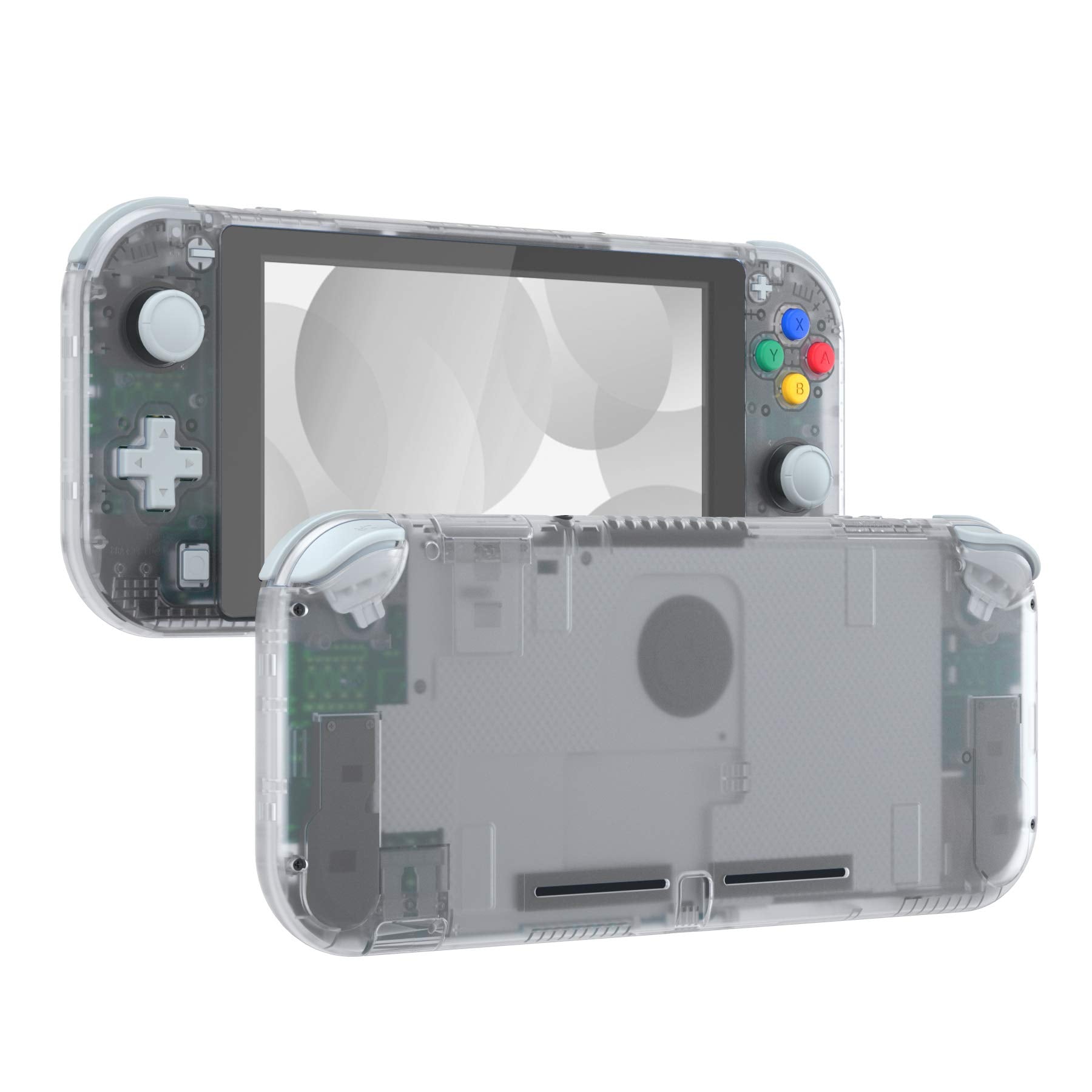 eXtremeRate Transparent Clear DIY Replacement Shell for Nintendo Switch Lite  NSL Handheld Controller Housing w/Screen Protector  Custom Case Cover for Nintendo Switch Lite