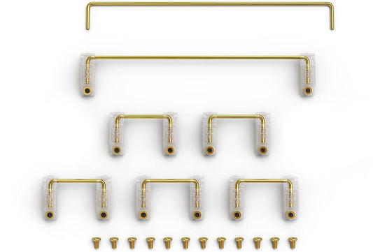 Glorious Keyboard Stabilizer GSV2 Kit for Mechanical Keyboards  Gold Wire and fine Polymer  MX Compatible  Easy Screw-in  PCB Mount  Enhanced Sound on GMMK 2  PRO & Numpad (2u  6.25u  and 7u)