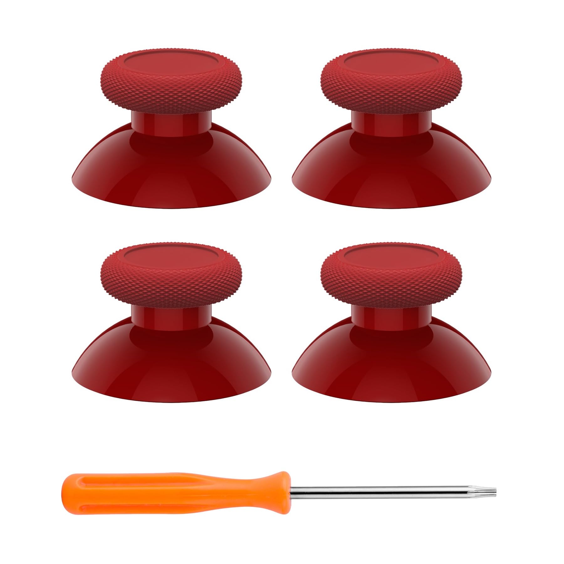 eXtremeRate Replacement Controller Joystick for Xbox One - 4 PCS Carmine Red Thumbsticks Analog Thumb Sticks Parts for Xbox Series X/S  Xbox One S/X  Elite Controller with Repair Kit Screwdriver