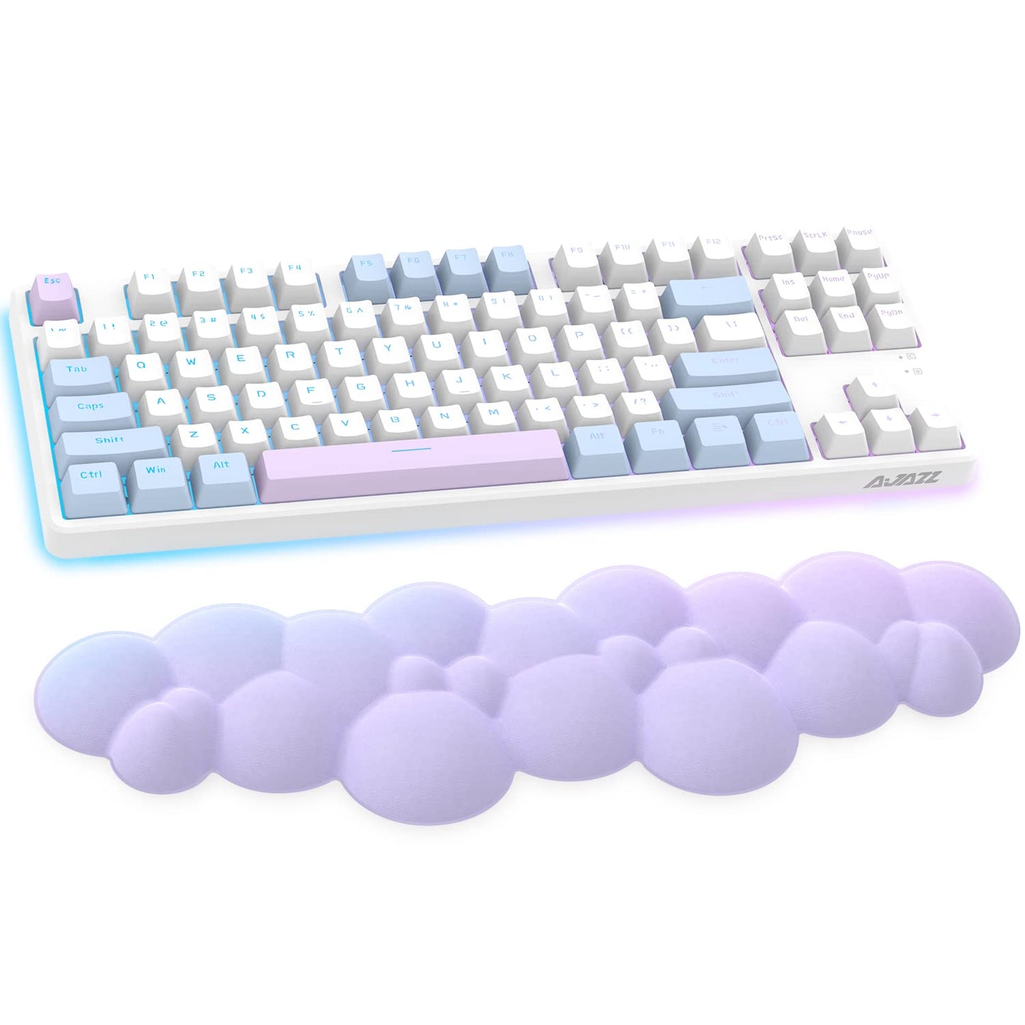 Gaming Keyboard Wrist Rest Pad Memory Foam Palm Rest  Ergonomic Hand Rest Wrist for Computer Keyboard Laptop Mac Lightweight Easy Typing Pain Relief-Purple