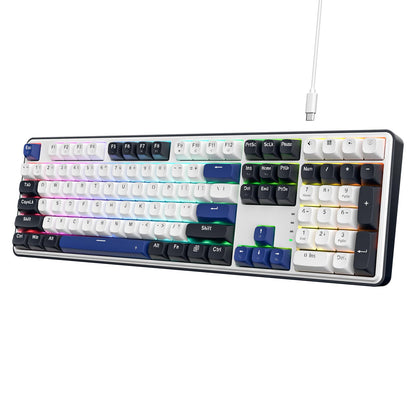 Redragon K689 Wired RGB Mechanical Keyboard - 108 Keys, Hot-swappable, Noise Dampening, Cerulean Polar
