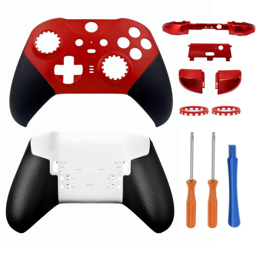 Hzxkqmil Replacement Housing Shell Kit for Xbox Elite Series 2 Core Controller - Red  Front Back Case Cover Faceplate with LB RB Trigger Button Bumper LT RT Button Decorative Ring Accessories
