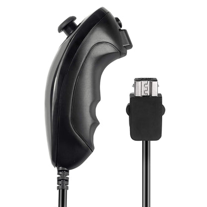 KIWITATA Wii Nunchuck Controllers - 2 Pack Wired Joystick Gamepad for Wii/Wii U - Black