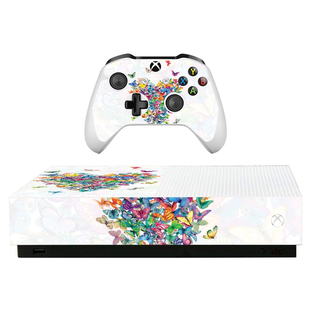 MightySkins Skin for Microsoft Xbox One S All-Digital Edition - Wildheart | Protective  Durable  and Unique Vinyl Decal wrap cover | Easy to Apply  Remove  and Change Styles | Made in The USA