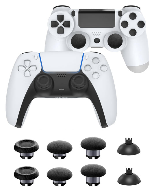 CHARM FOCUS Thumbsticks for PS5 Controller Accessories  Thumb Sticks for PS4 Controller Joystick Replacement Kit  Analog Thumb Grips for Switch Pro Controller Thumbsticks  6 Joystick  2 Base  Black