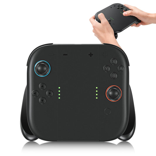 BRONAL Switch 2 Joycon Charging Grip - 2000mAh Rechargeable Battery  Play & Charge While Gaming  Magnetic Lock  LED Indicator  Fast USB-C Charging