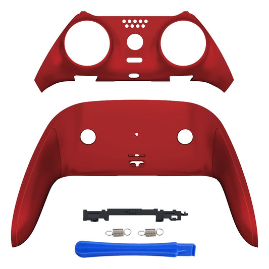 eXtremeRate Top Bottom Decorative Trim Shell Compatible with ps5 Edge Controller DIY Replacement Front Back Clip Shell  Custom Scarlet Red Plates Cover Compatible with ps5 Edge Controller