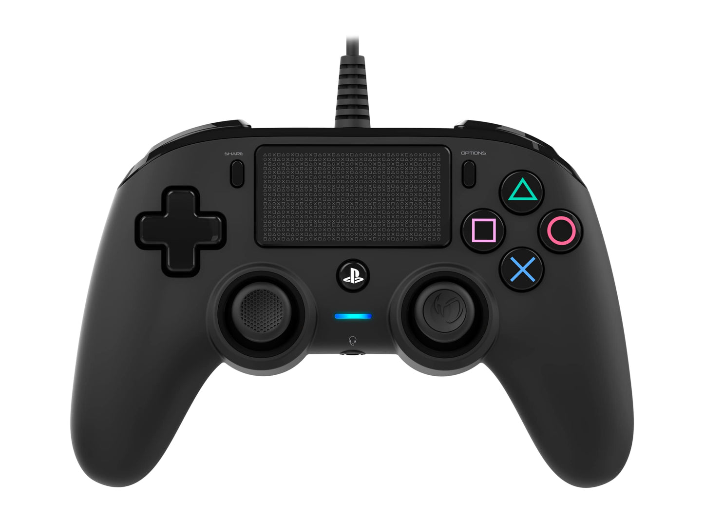NACON Wired Compact Controller for PS4 - Black, 170mm x 205mm x 65mm, Ergonomic Design