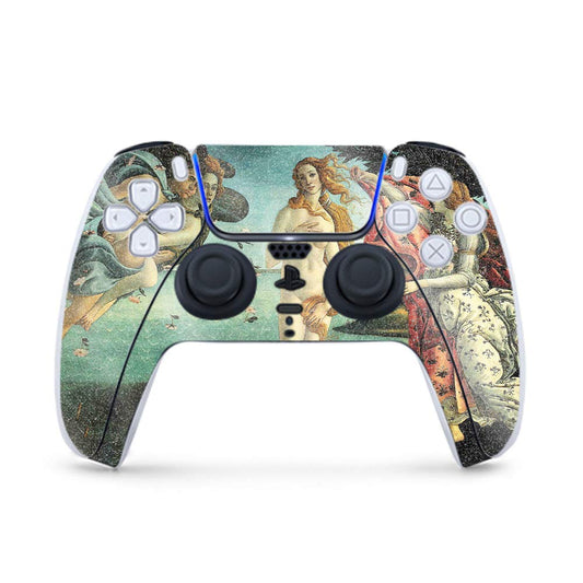 MightySkins Glossy Glitter Gaming Skin for PS5 / Playstation 5 Controller - Birth of Venus | Durable High-Gloss Glitter Finish | Easy to Apply and Change Style | Made in The USA