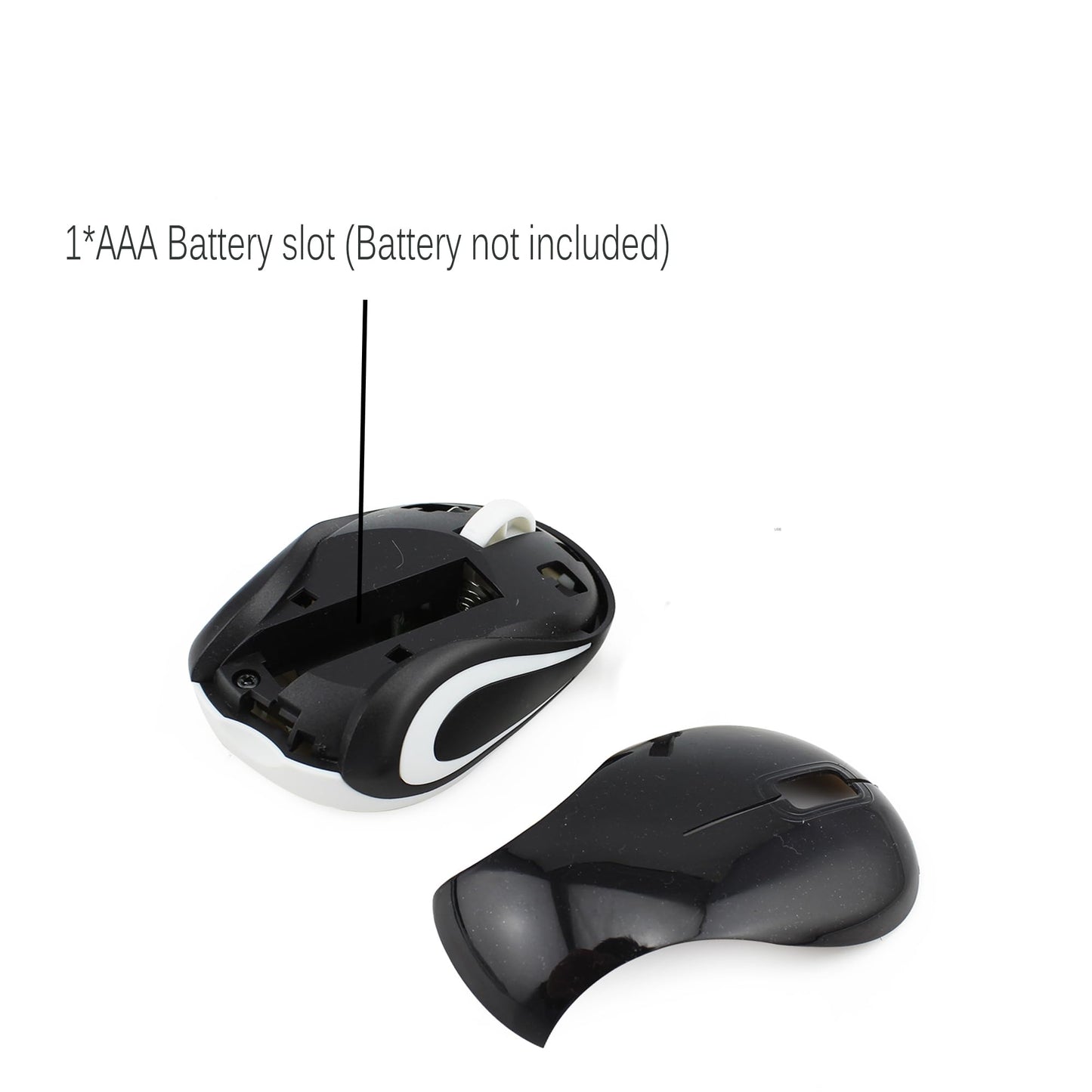 elec Space Wireless Mini Mouse for Kids 3-7 Years - Portable Cordless Design, Black