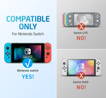 Mumba Dockable Case for Nintendo Switch - Blade Series TPU Grip, Ergonomic Design, Black