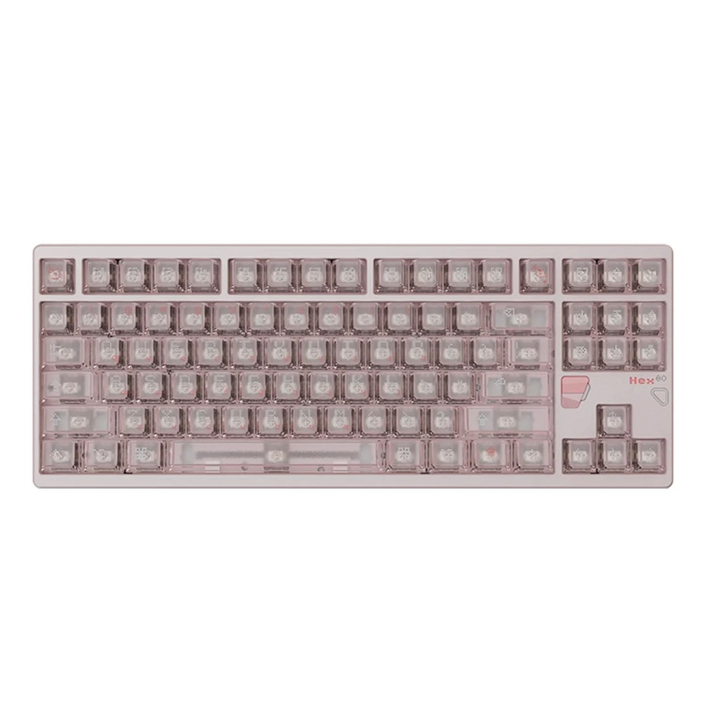 ATK x QK Hex80 HE Magnetic Gaming Keyboard  80% TKL  CNC Aluminum  Hall-Effect Ti Switches  8 kHz Polling  Rapid Trigger  RGB Backlight (Baby Pink)