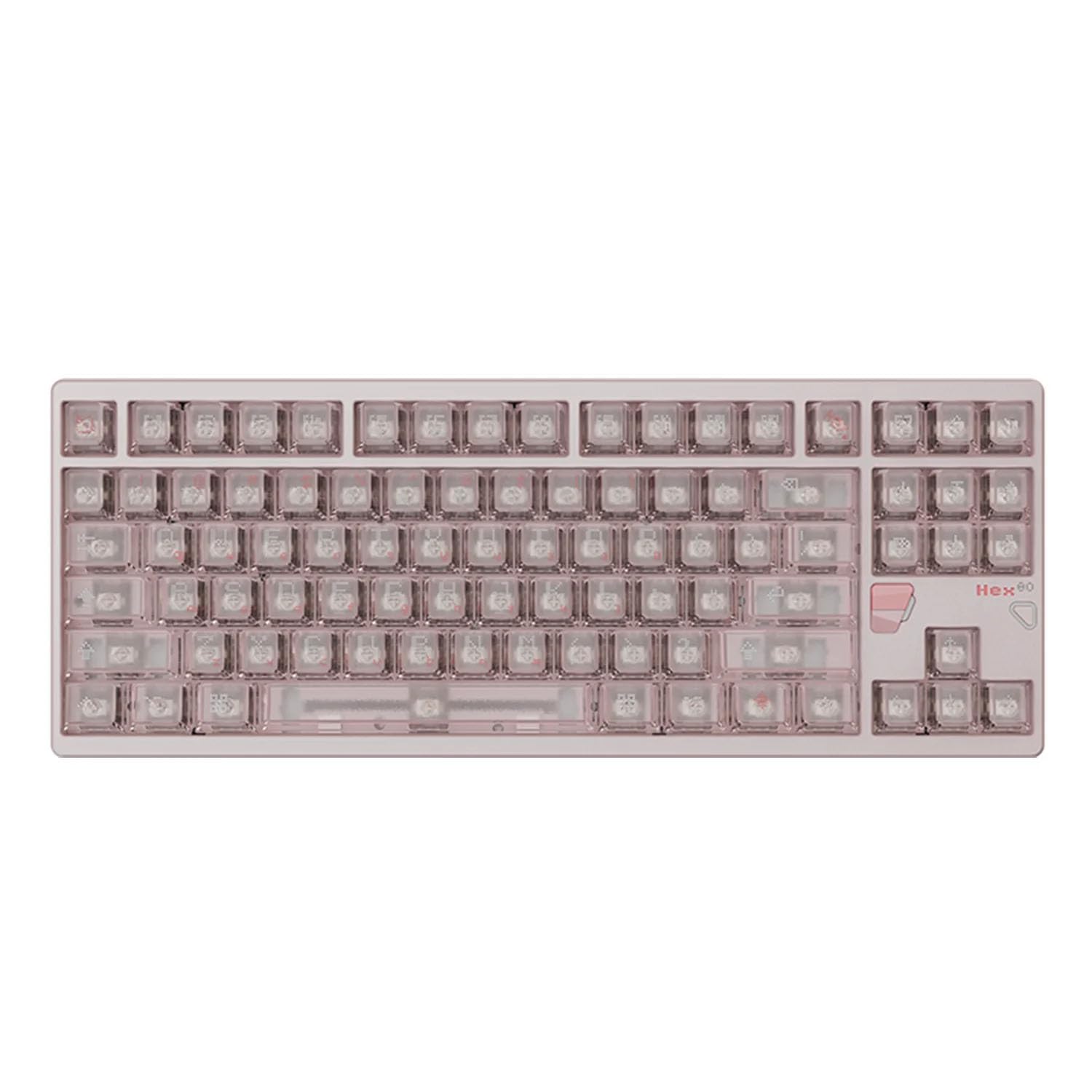 ATK x QK Hex80 HE Magnetic Gaming Keyboard  80% TKL  CNC Aluminum  Hall-Effect Ti Switches  8 kHz Polling  Rapid Trigger  RGB Backlight (Baby Pink)